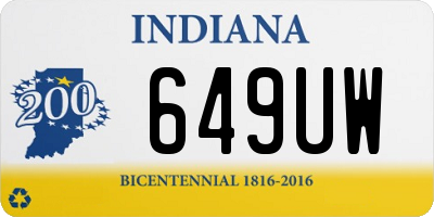 IN license plate 649UW