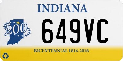 IN license plate 649VC