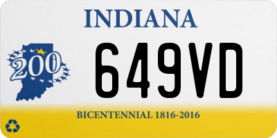 IN license plate 649VD