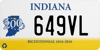 IN license plate 649VL