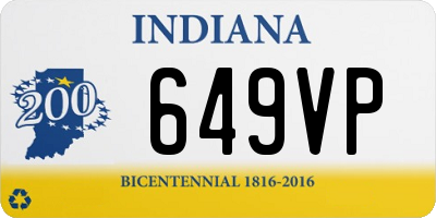 IN license plate 649VP