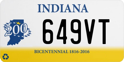 IN license plate 649VT