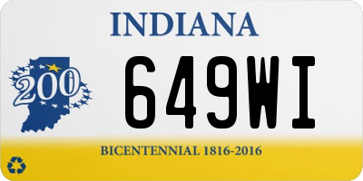 IN license plate 649WI
