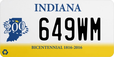 IN license plate 649WM