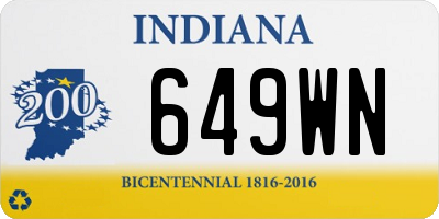 IN license plate 649WN