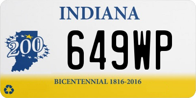 IN license plate 649WP