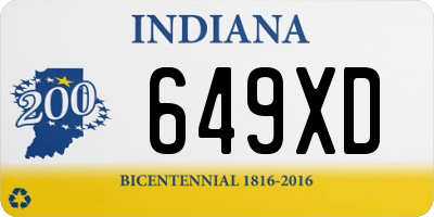 IN license plate 649XD