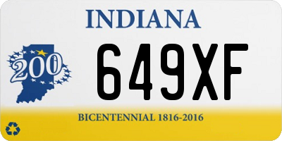 IN license plate 649XF