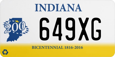 IN license plate 649XG