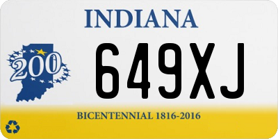 IN license plate 649XJ