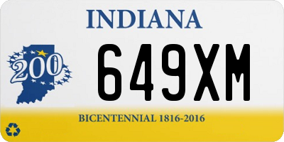 IN license plate 649XM