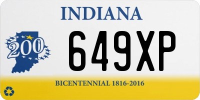 IN license plate 649XP