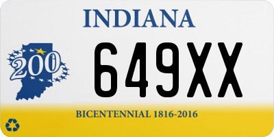 IN license plate 649XX