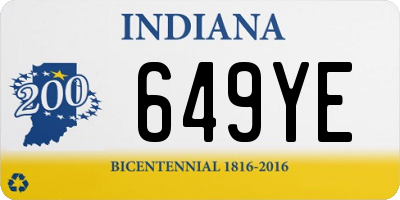 IN license plate 649YE