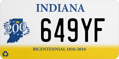 IN license plate 649YF