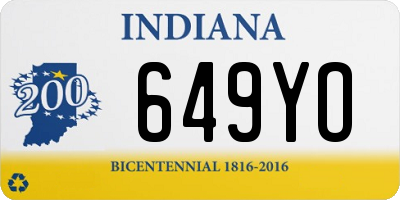 IN license plate 649YO