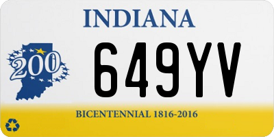 IN license plate 649YV