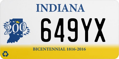 IN license plate 649YX