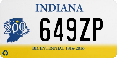 IN license plate 649ZP