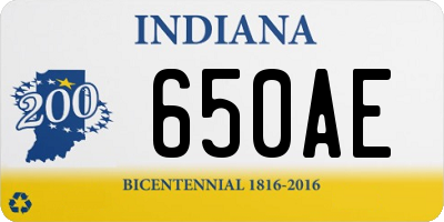 IN license plate 650AE