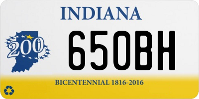 IN license plate 650BH