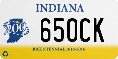 IN license plate 650CK