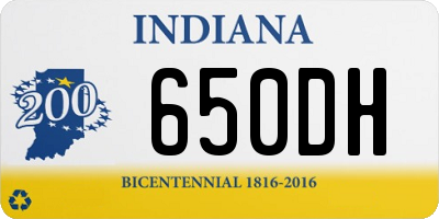 IN license plate 650DH