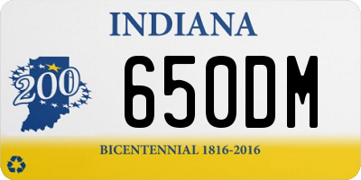 IN license plate 650DM