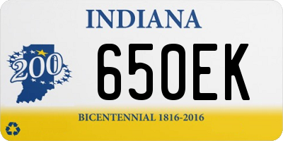 IN license plate 650EK