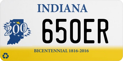 IN license plate 650ER