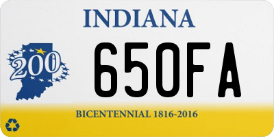 IN license plate 650FA