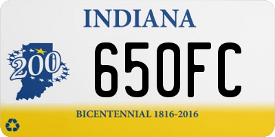 IN license plate 650FC