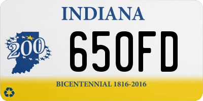 IN license plate 650FD