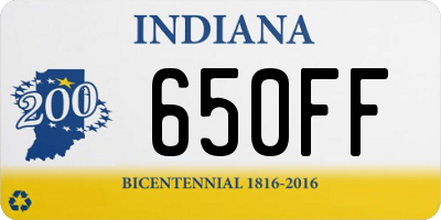 IN license plate 650FF