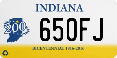 IN license plate 650FJ