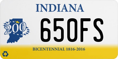 IN license plate 650FS