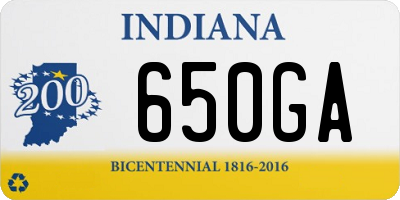 IN license plate 650GA