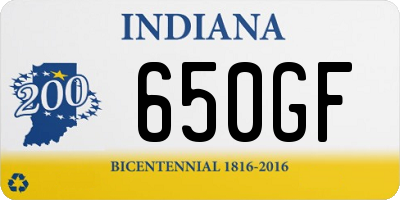 IN license plate 650GF