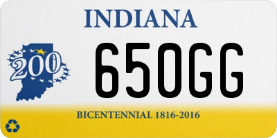 IN license plate 650GG