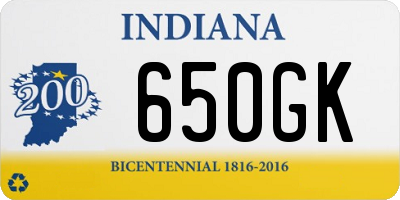 IN license plate 650GK