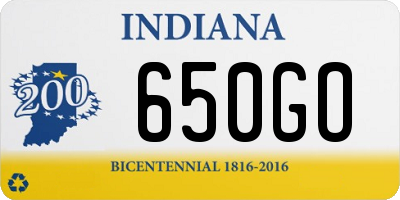 IN license plate 650GO