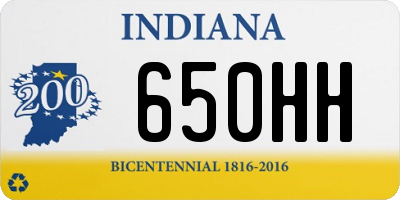 IN license plate 650HH