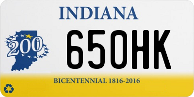 IN license plate 650HK