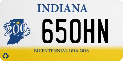 IN license plate 650HN