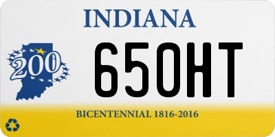 IN license plate 650HT