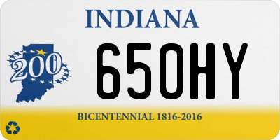 IN license plate 650HY