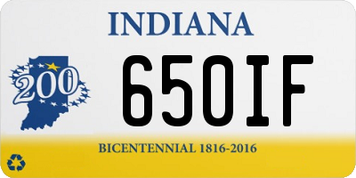 IN license plate 650IF