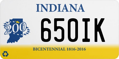 IN license plate 650IK