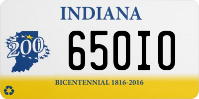 IN license plate 650IO