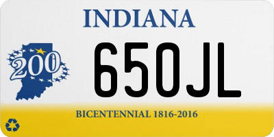 IN license plate 650JL